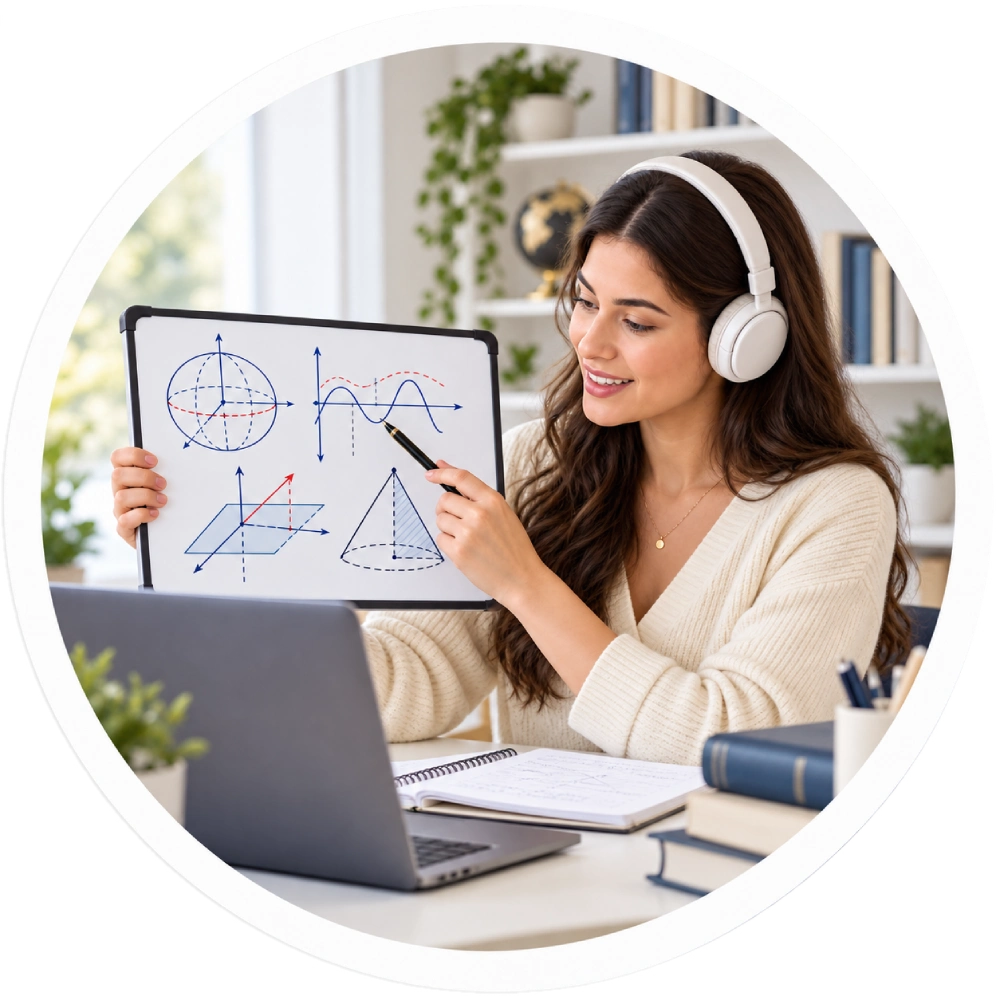 Math Tutor teaching to the students online
